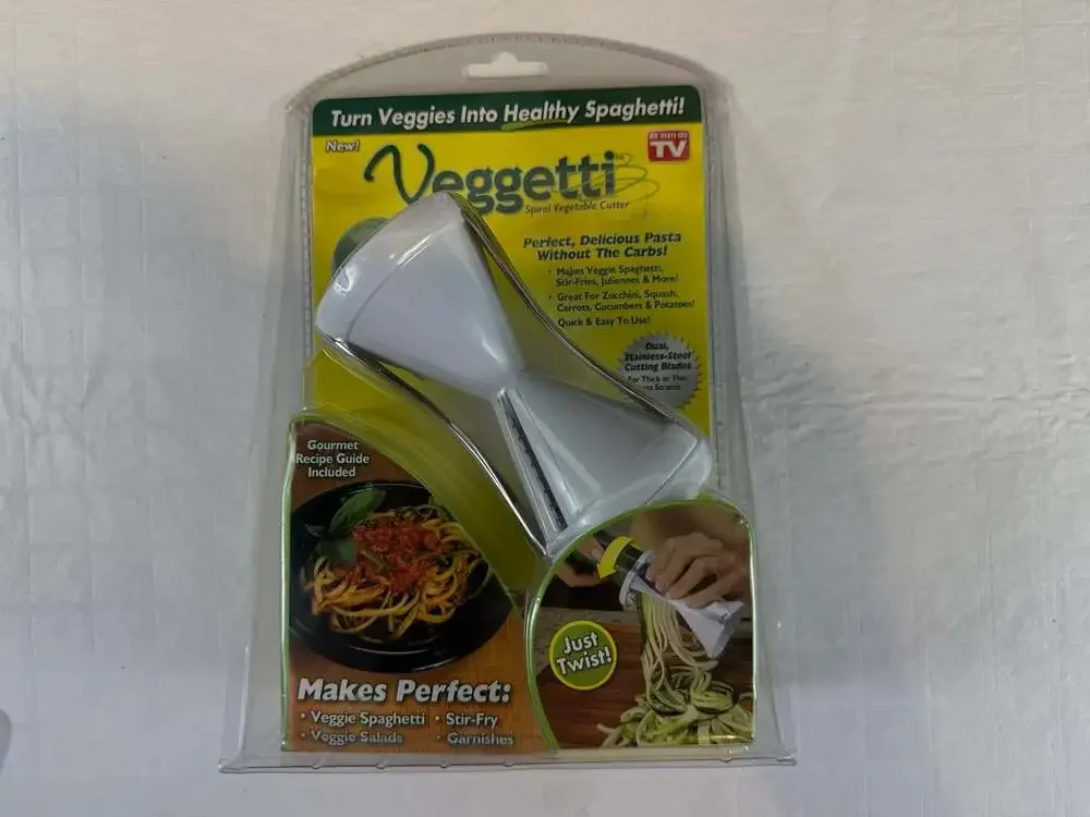 Veggetti Hand Held Spiralizer White Spiral Vegetable Cutter Slicer Veggie Pasta